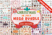 Christmas in July Mega Bundle, a Seasonal Illustration by LemonDesign (Thumbnail 1 of 11)