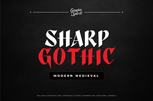 Sharp Gothic Decorative Font