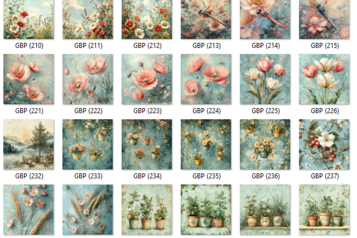 240+ Gentle Botanicals Pages, a Decorative Illustration by HubbaDigitals (Photo 4 of 5)