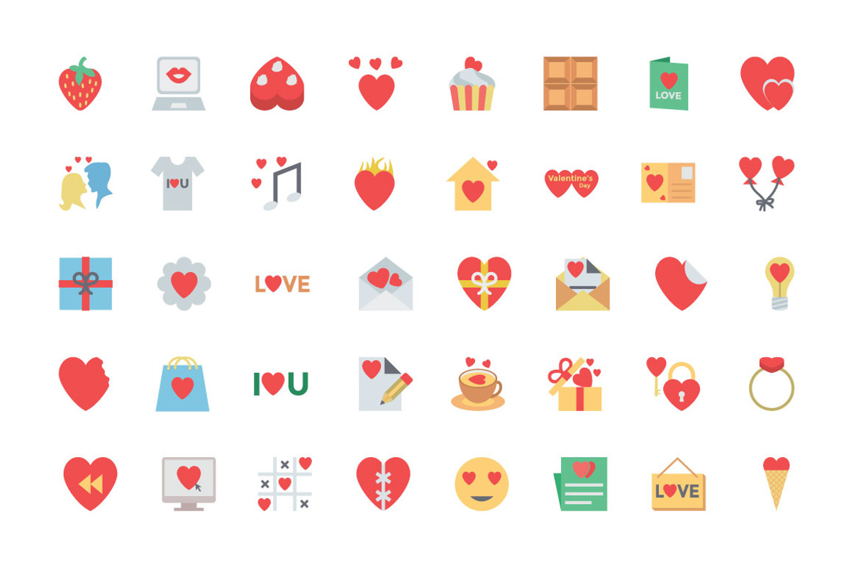125+ Valentine Vector Icons, an Emoji Icon by Creative Stall (Photo 3 of 4)