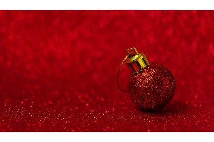 Christmas tree decorations on a, a Holiday Photo by yanadjana