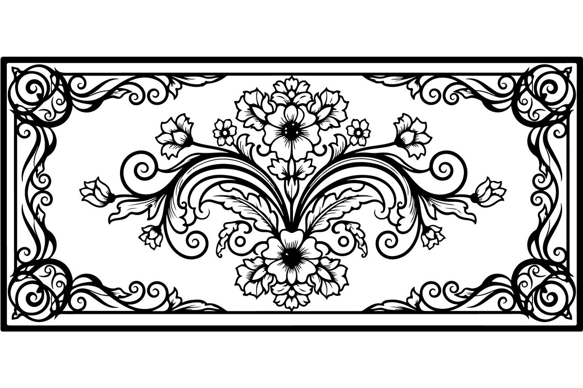 Vintage Ornamental Panel Frame, a Decorative Illustration by Designer_Momina (Photo 9 of 21)