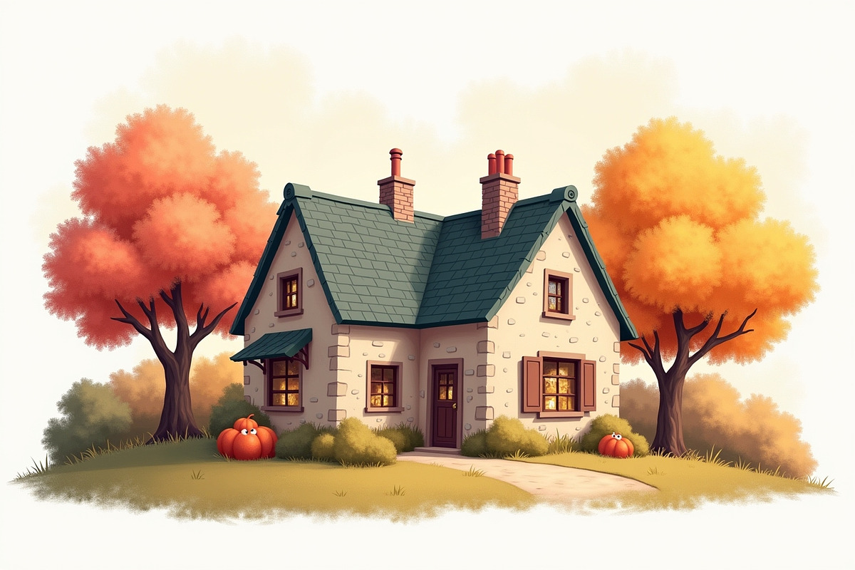 Dreamy Autumn Cottage Clipart Bundle, an Illustration by BIPLOB EXPERT (Photo 13 of 13)