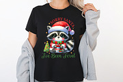 Vintage Funny Raccoon Christmas Png, a Seasonal Illustration by Rose Art (Thumbnail 3 of 5)