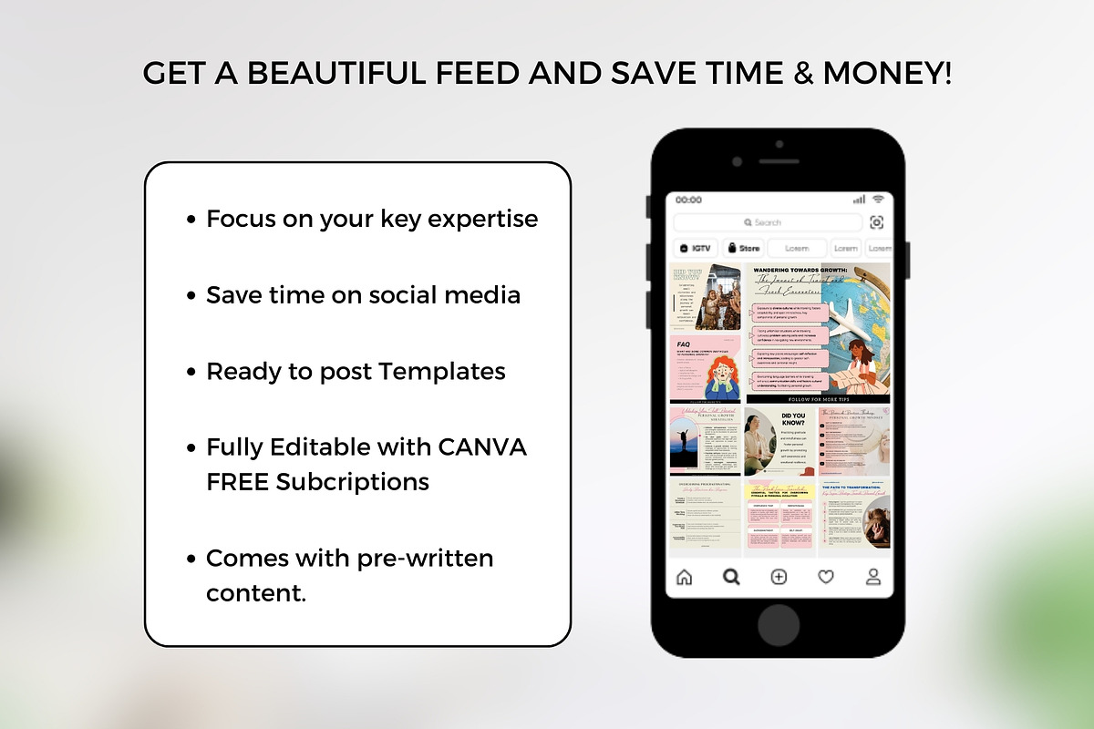 Personal Growth Canva IG Templates, a Templates & Theme by Digital Template Cart (Photo 8 of 8)