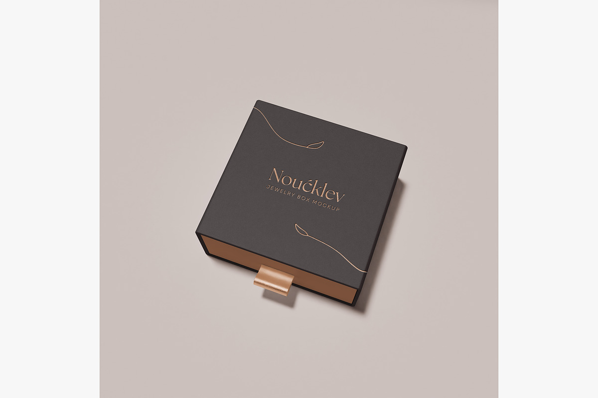 Jewelry box mockup, a Packaging Mockup by mockupocka (Photo 4 of 16)