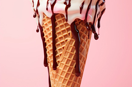 Pink Ice Cream Dream: Delightful Summer Treat, a Food & Drink Photo by Iconogenic