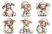 Whimsical Easter Sheep Clipart, an Illustration by Black Bird Studio (Thumbnail 3 of 6)