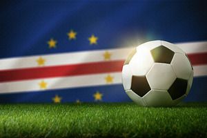 Soccer Ball with Cape Verde Flag Background, a Sports & Recreation Photo by Davizro's Market