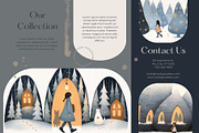 8 Christmas cute girl grey trees, a Seasonal Illustration by ARTOZEN DIGITAL (Thumbnail 13 of 15)