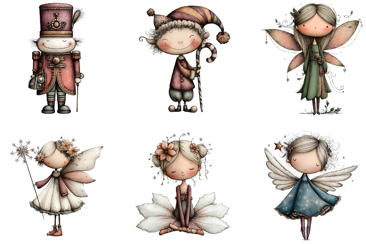 Whimsical Christmas Character Clipar, an Illustration by CraftArtStudio (Photo 4 of 6)