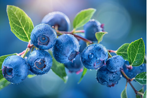 Branch of blueberry berries, an Abstract Photo by Neirfy