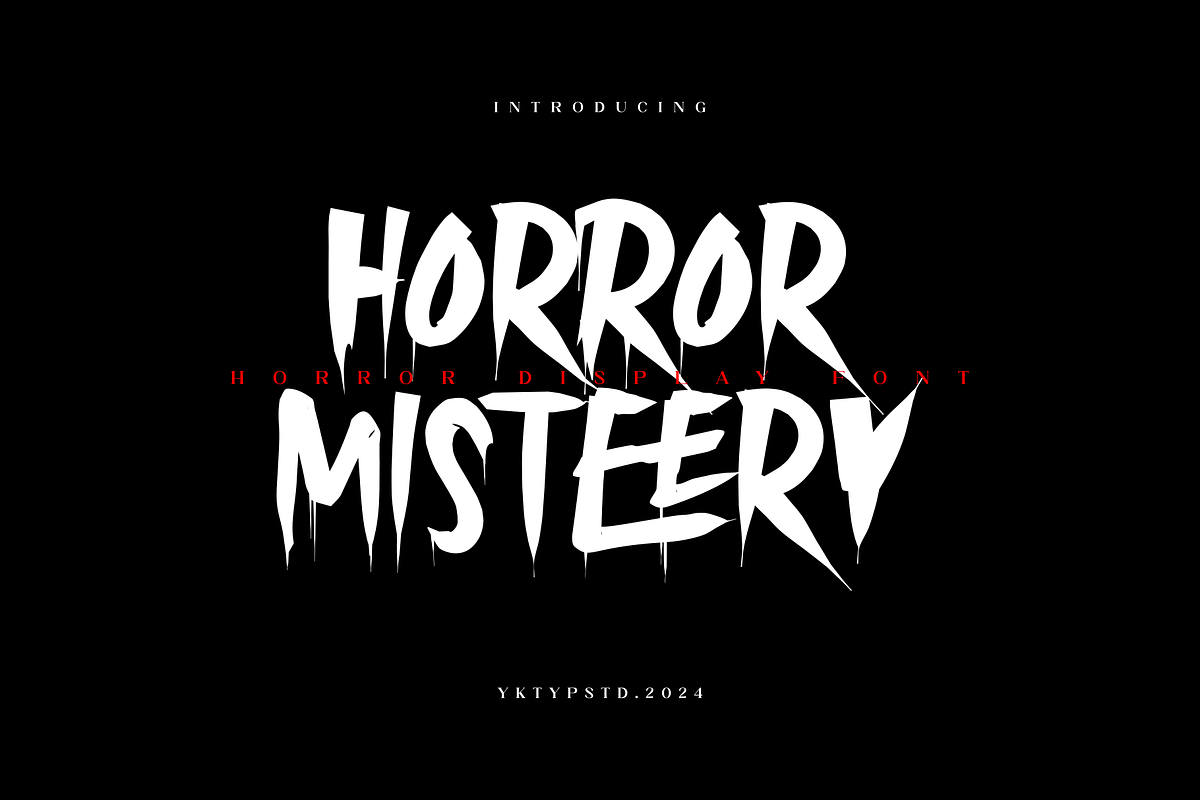 Horror Misteery, a Handwritten Font by Yktypstd (Photo 1 of 7)