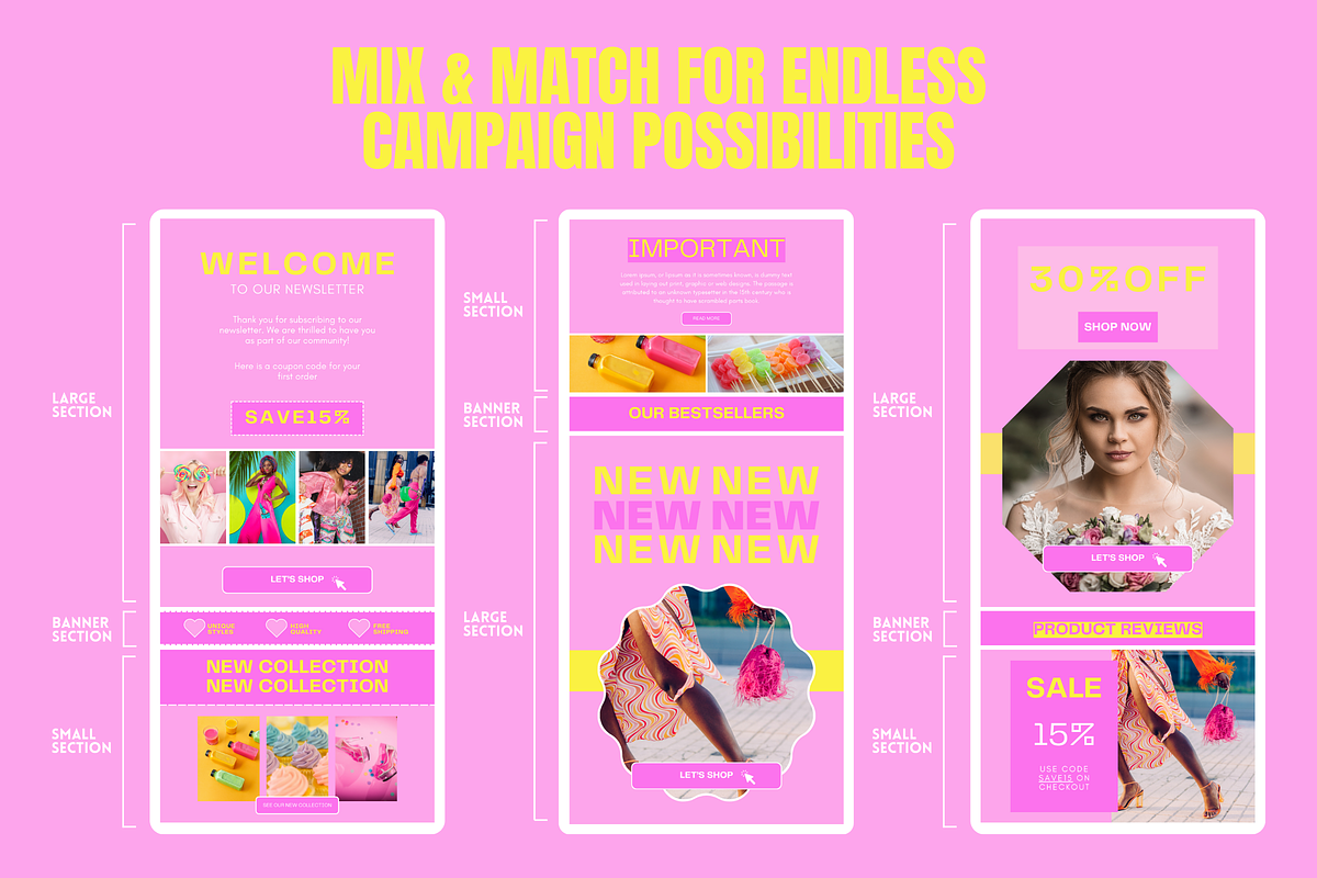 Purple & Yellow Email Templates, an Email Template by SunshineStudioBoutique (Photo 7 of 9)