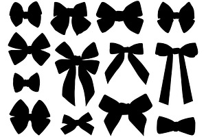 Bows Silhouettes. Bows SVG.