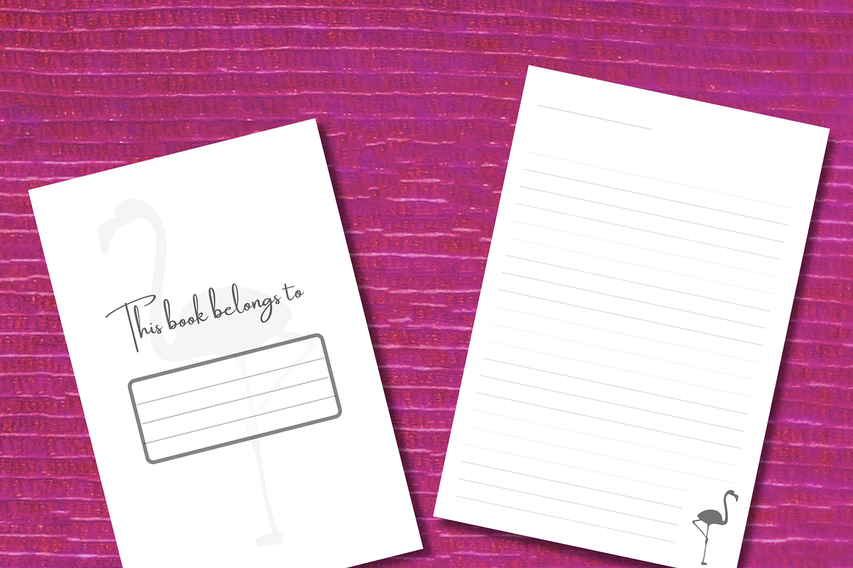 Flamingo Notebook Canva Template, a Design Template by Milladale (Photo 3 of 5)
