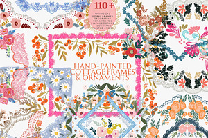 110+ hand painted frames corners, a Decorative Illustration by Patishop Art