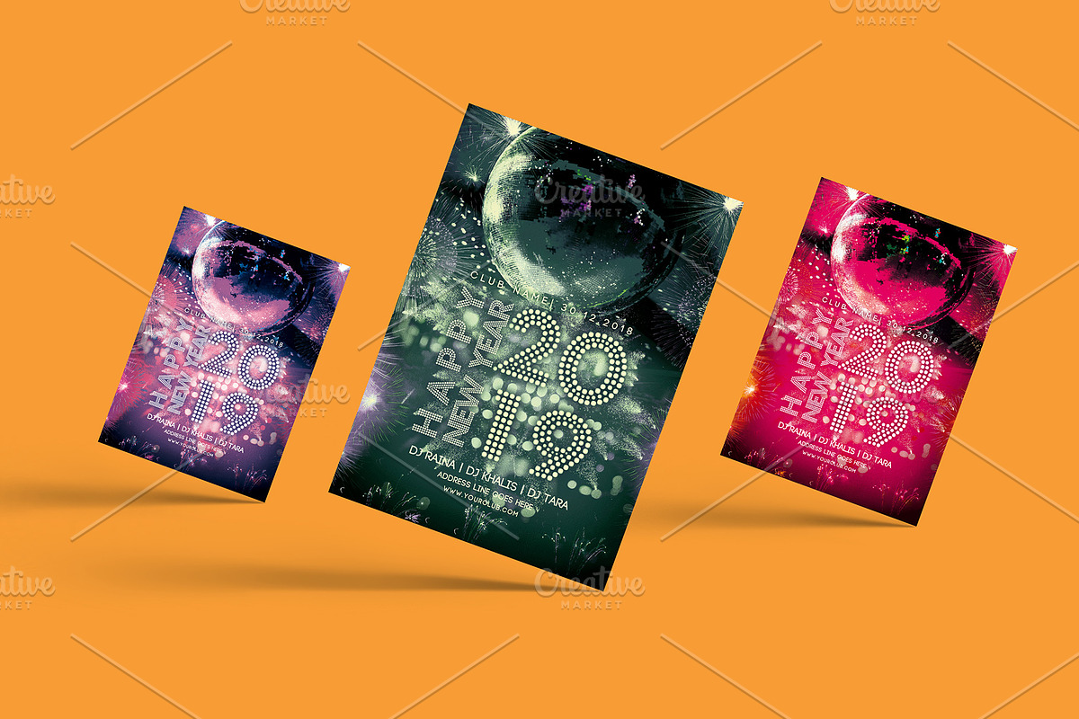 New Year Party Flyer, a Flyer Template by Flyer Arts (Photo 2 of 4)