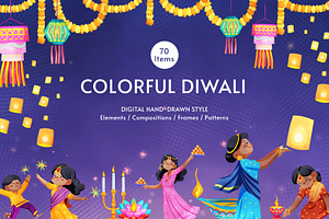 Sweet Treats for Diwali Digital, a Seasonal Illustration by CreativeValuation