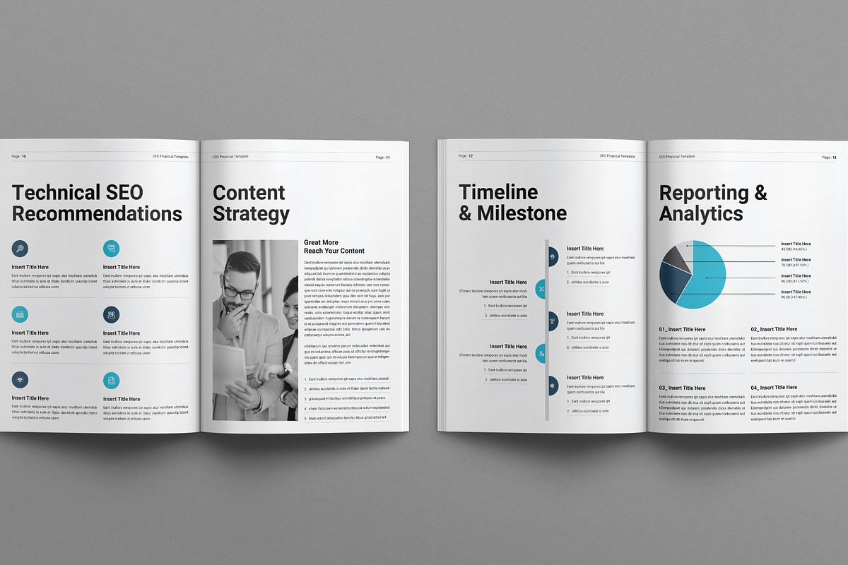 SEO Proposal Template, a Brochure Template by E-Type (Photo 5 of 7)
