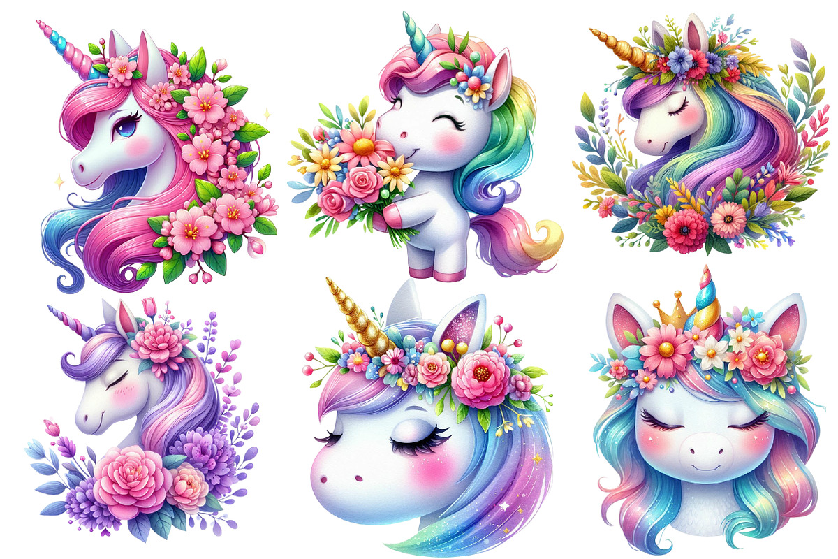 Colorful Magical Unicorn Sublimation, an Illustration by Designworld (Photo 3 of 5)