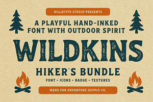 Wildkins Hiker's Bundle, a Serif Font by Rillatype