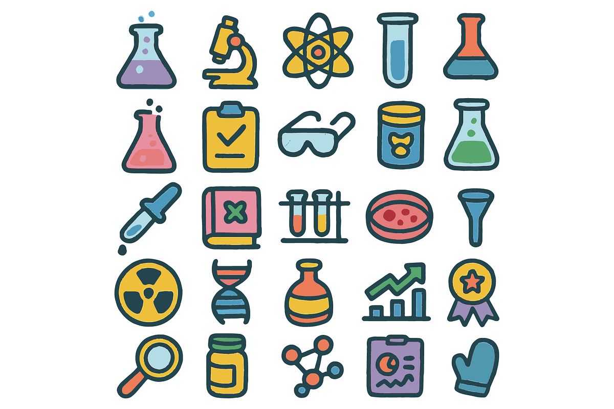 Science and Laboratory Flat Icon, an Object Graphic by RT Studio