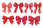 Red Textured Bows Mega Bundle, a Decorative Illustration by Stellalunarts (Thumbnail 12 of 23)