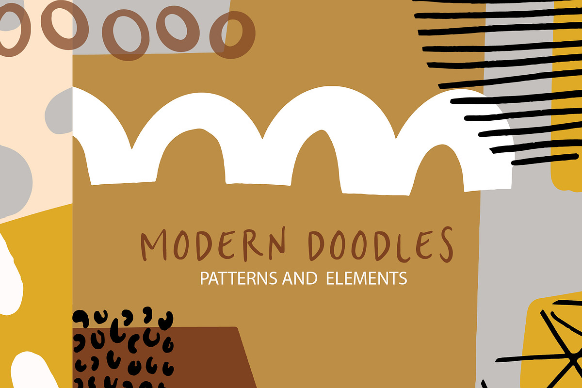 Abstract Doodles Patterns & Elements, an Illustration by Sweet Fig (Photo 1 of 12)
