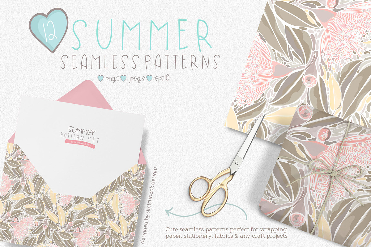 Summer Seamless Patterns, a Pattern Graphic by Sketchbook Designs (Photo 8 of 10)