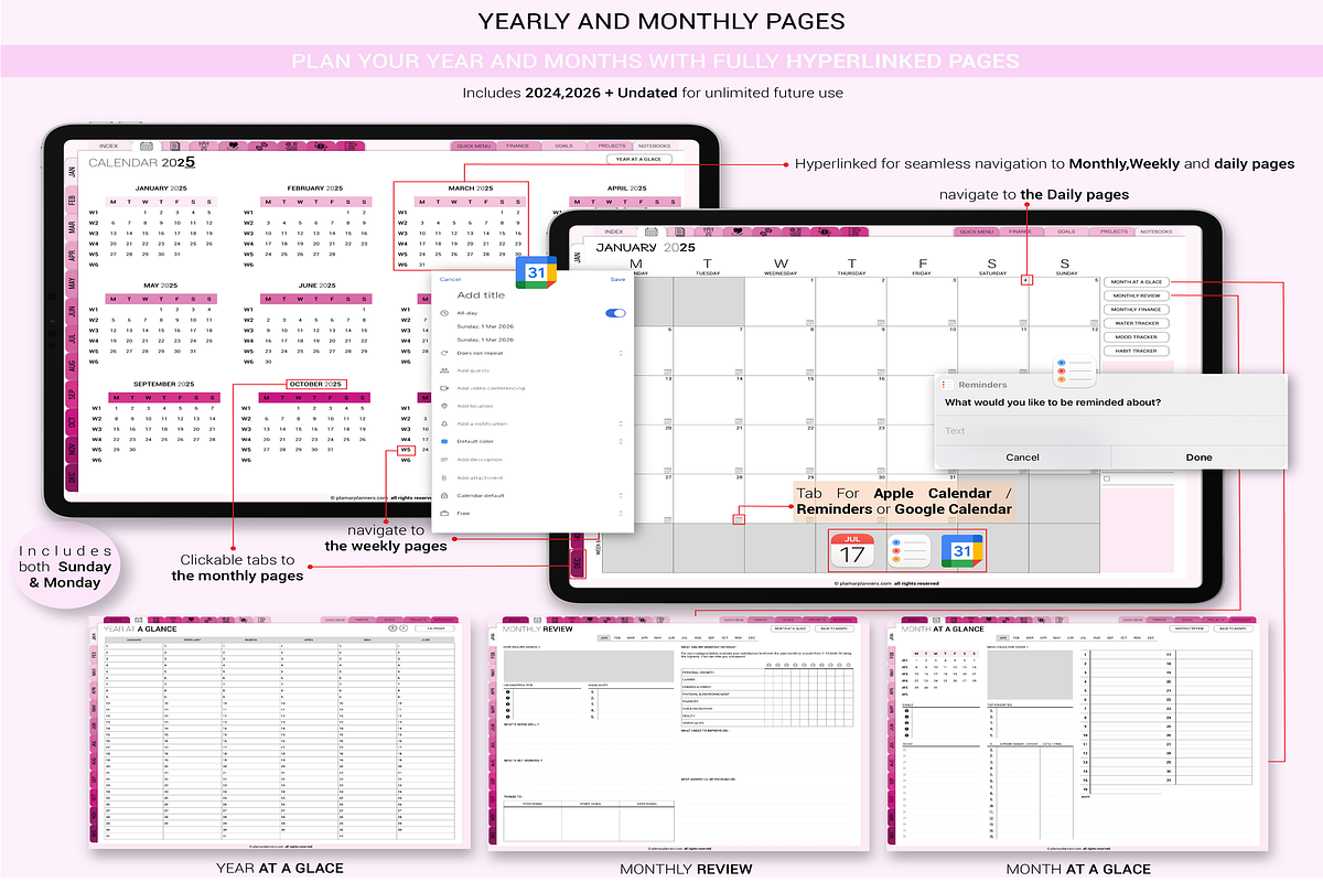 Budget Digital Planner iPad 2025, a Templates & Theme by Plamarplanners (Photo 2 of 8)