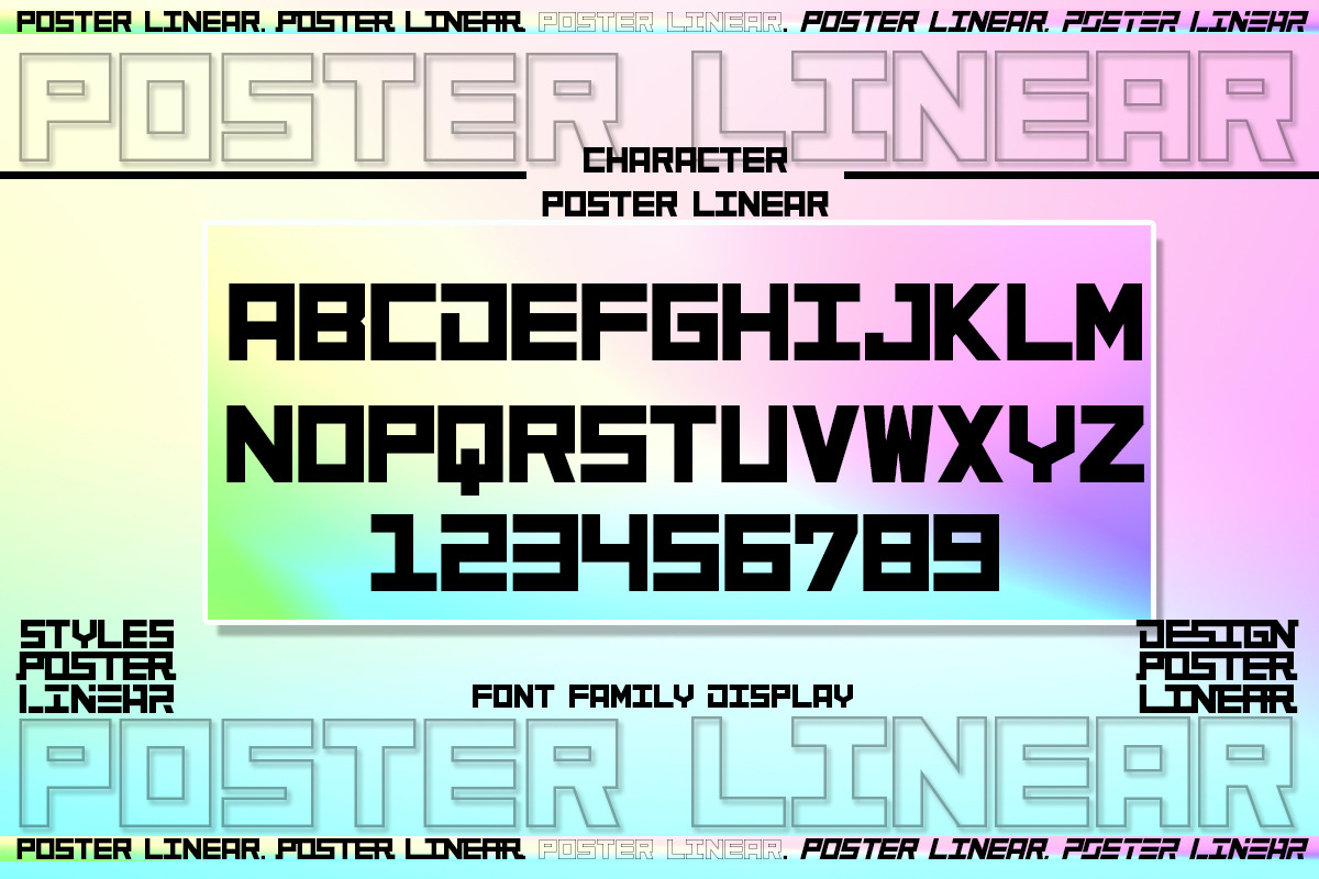 Poster Linear, a Slab Serif Font by Bramcreative (Photo 7 of 11)