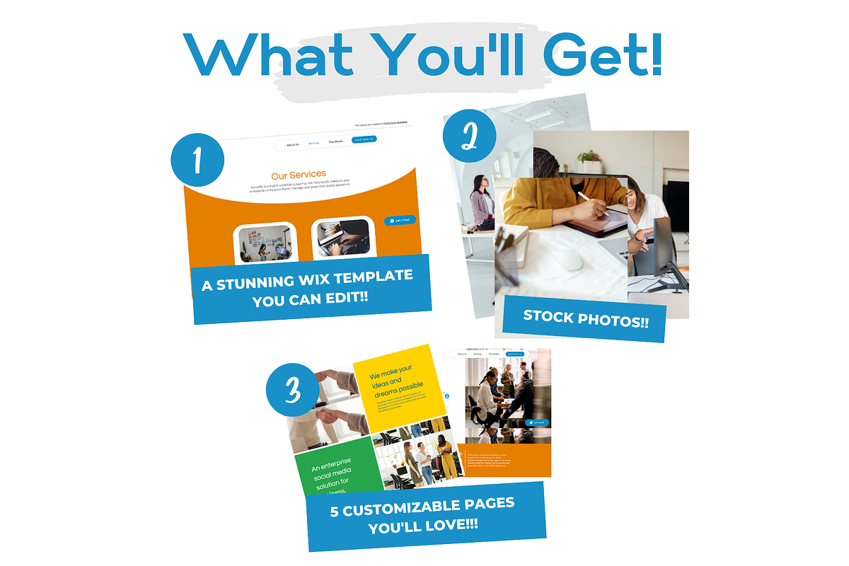 Digital Agency Template for Wix, a Landing Page Template by Parrot Designs (Photo 2 of 4)