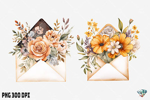 Vintage Envelope Flowers