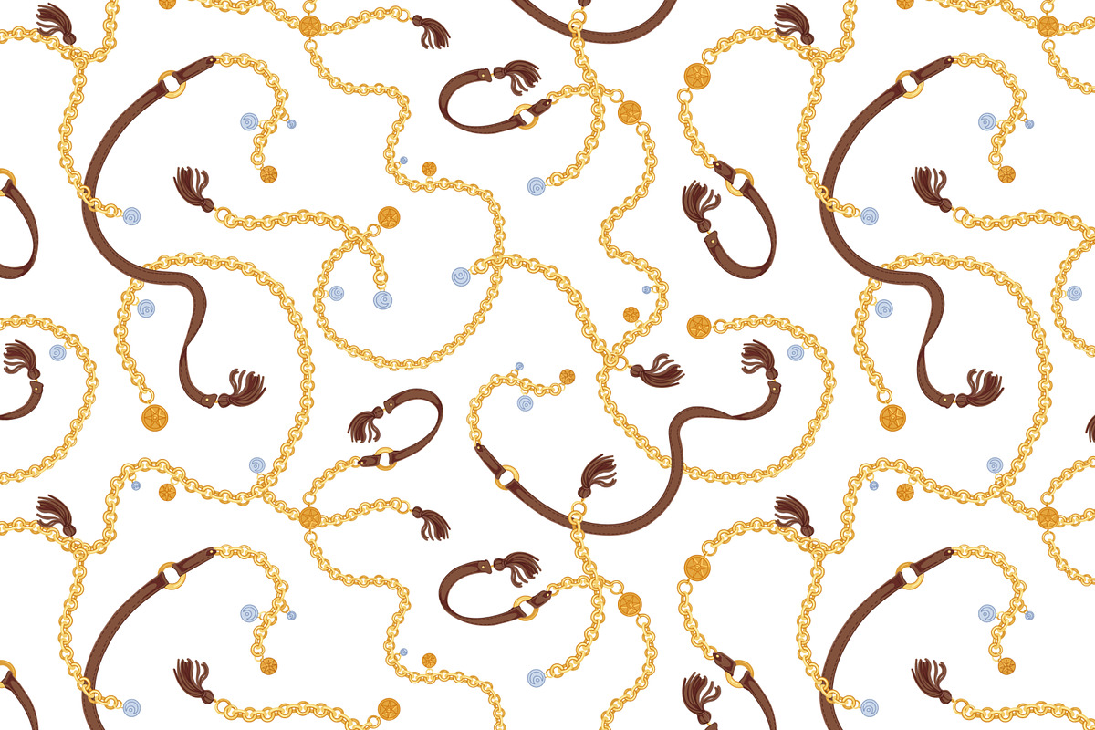 Gold, silver chains seamless pattern, a Pattern Graphic by Good Studio (Photo 5 of 20)