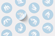 Birds: doves, pigeons fly in sky set, an Animal Illustration by Good Studio (Thumbnail 3 of 4)
