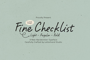 Fine Checklist Causal Handwritten, a Handwritten Font by Letterhend Studio