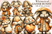 Easter Bunny Whimsical Clipart, an Illustration by Libby Wishes (Thumbnail 1 of 5)