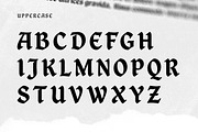 Absolut Black – Gothic Blackletter, a Blackletter Font by decographstud (Thumbnail 6 of 7)