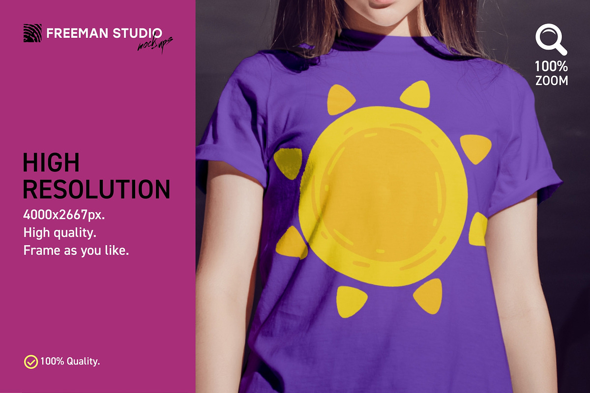 Teenager T-Shirt Mock-Up Set, a Shirt Mockup by Freeman Studio (Photo 4 of 14)