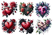 Gothic Floral Heart Clipart, an Illustration by Designworld (Thumbnail 2 of 6)