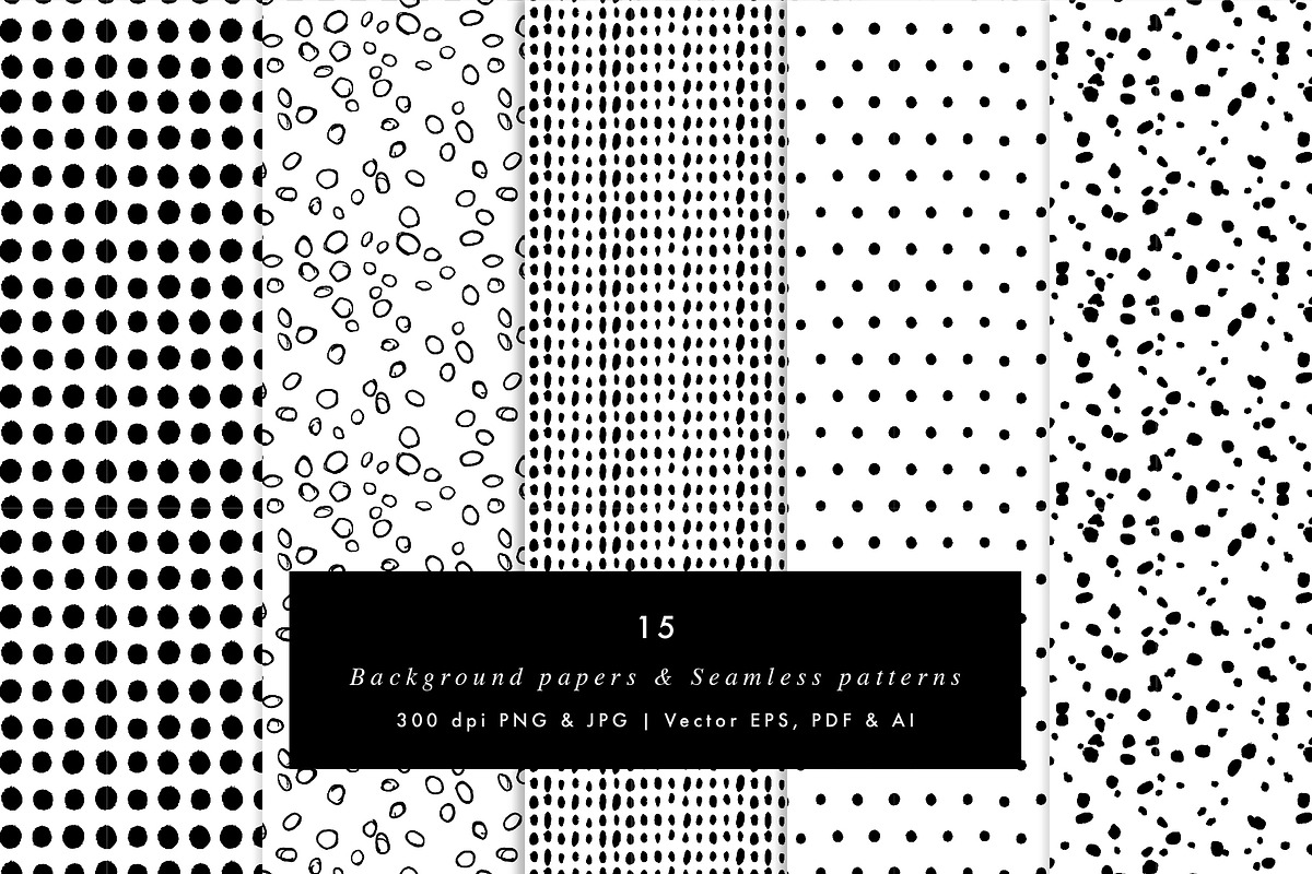 Vector Dot & Spot Patterns & Papers, a Pattern Graphic by Heartmade by ...