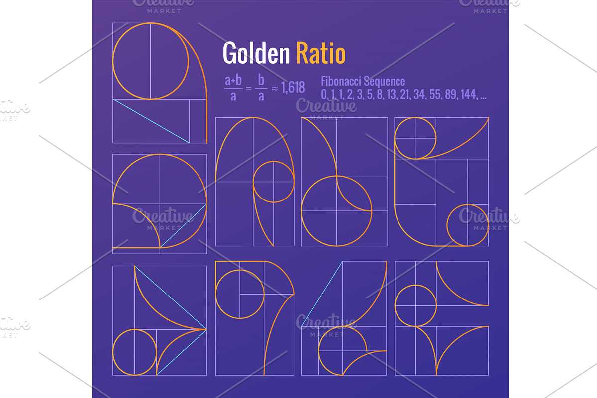 Golden ratio geometric concept, an Illustration by Things for designers
