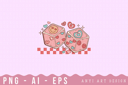 Illustration Dice Valentines Day