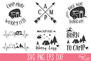 Camping Quotes Bundle, an Illustration by Anastasia Feya (Thumbnail 5 of 8)