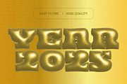 Year 2025 Gold Text Effect, a Layer Style Add-On by CreativeShaper (Thumbnail 1 of 2)