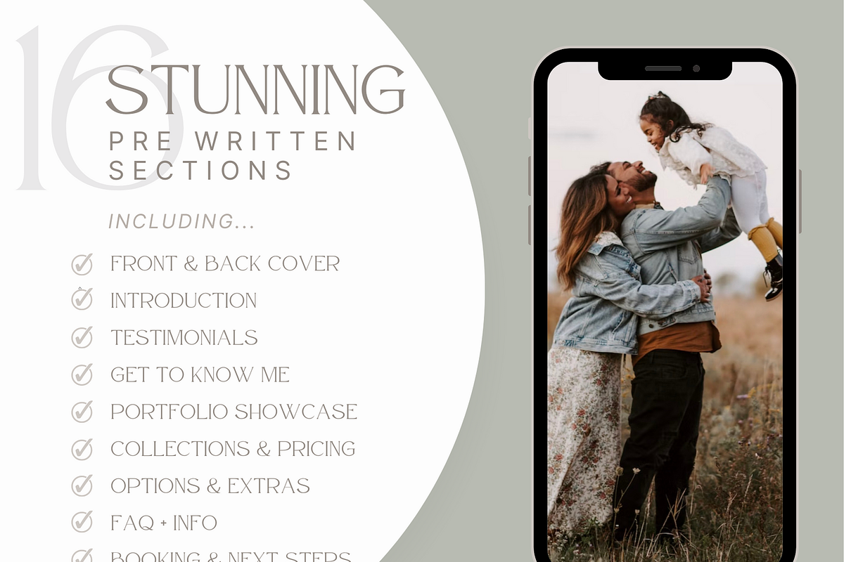 GOLD Family Price Photography Guide, a Magazine Template by Signature Edits (Photo 4 of 11)