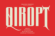 Qiropt Bold Modern Blackletter Font