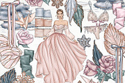 Whimsical Girly Clip Art Bundle, an Illustration by TWG Designs (Thumbnail 2 of 4)