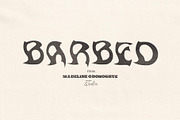 Barbed – Handmade Gothic Horror Font, a Blackletter Font by Madeline ODonoghue Design (Thumbnail 1 of 9)